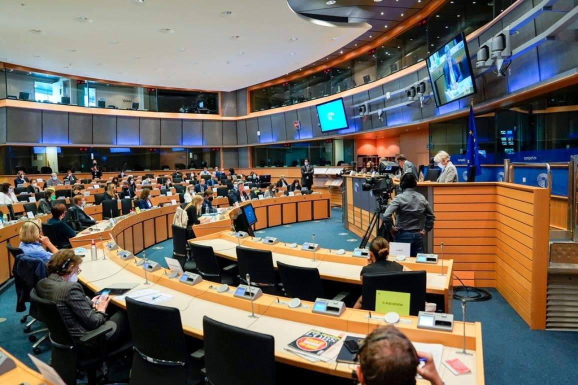 Una votación en el Parlamento Europeo.