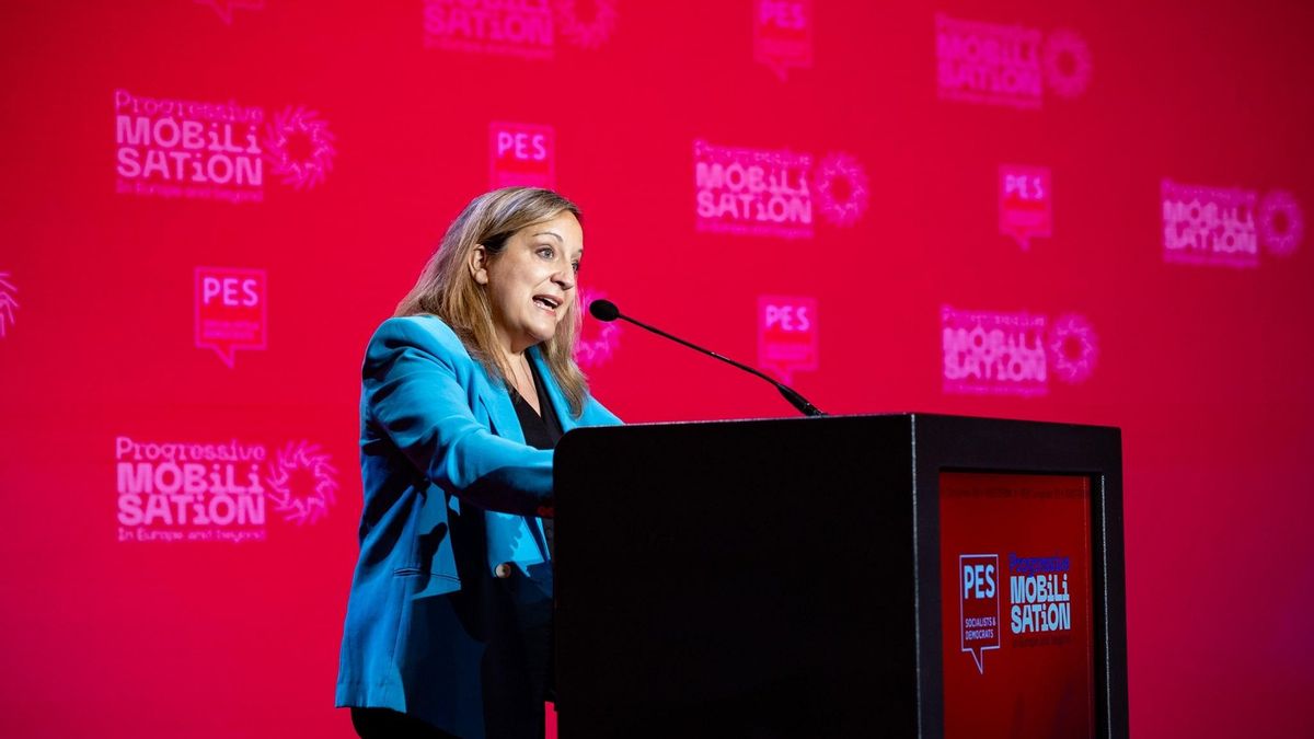 La jefa de los socialdemócratas en el Parlamento Europeo, Iratxe García, en una imagen de archivo.